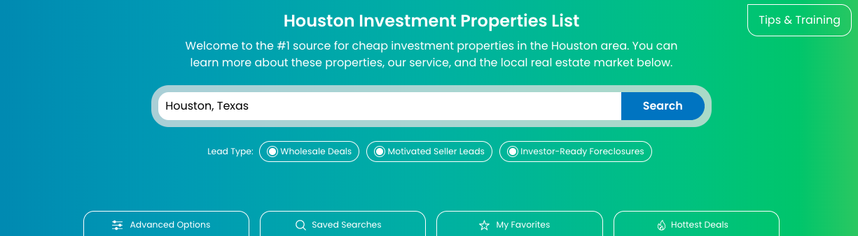 Investment Property Search